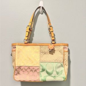 Coach Vintage Spring Pastel Monogram